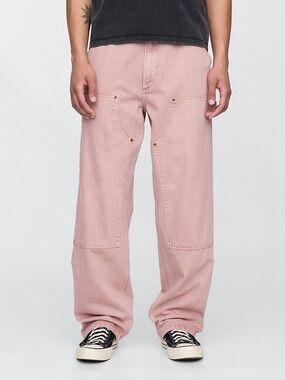GAP Baggy Carpenter Pants - Dusty Pink